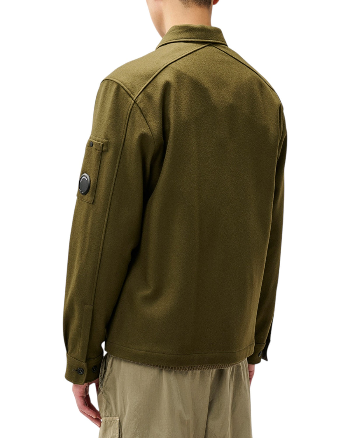 C.P. Company Felted Wool Lens Herren-Overshirt olive Bild 3