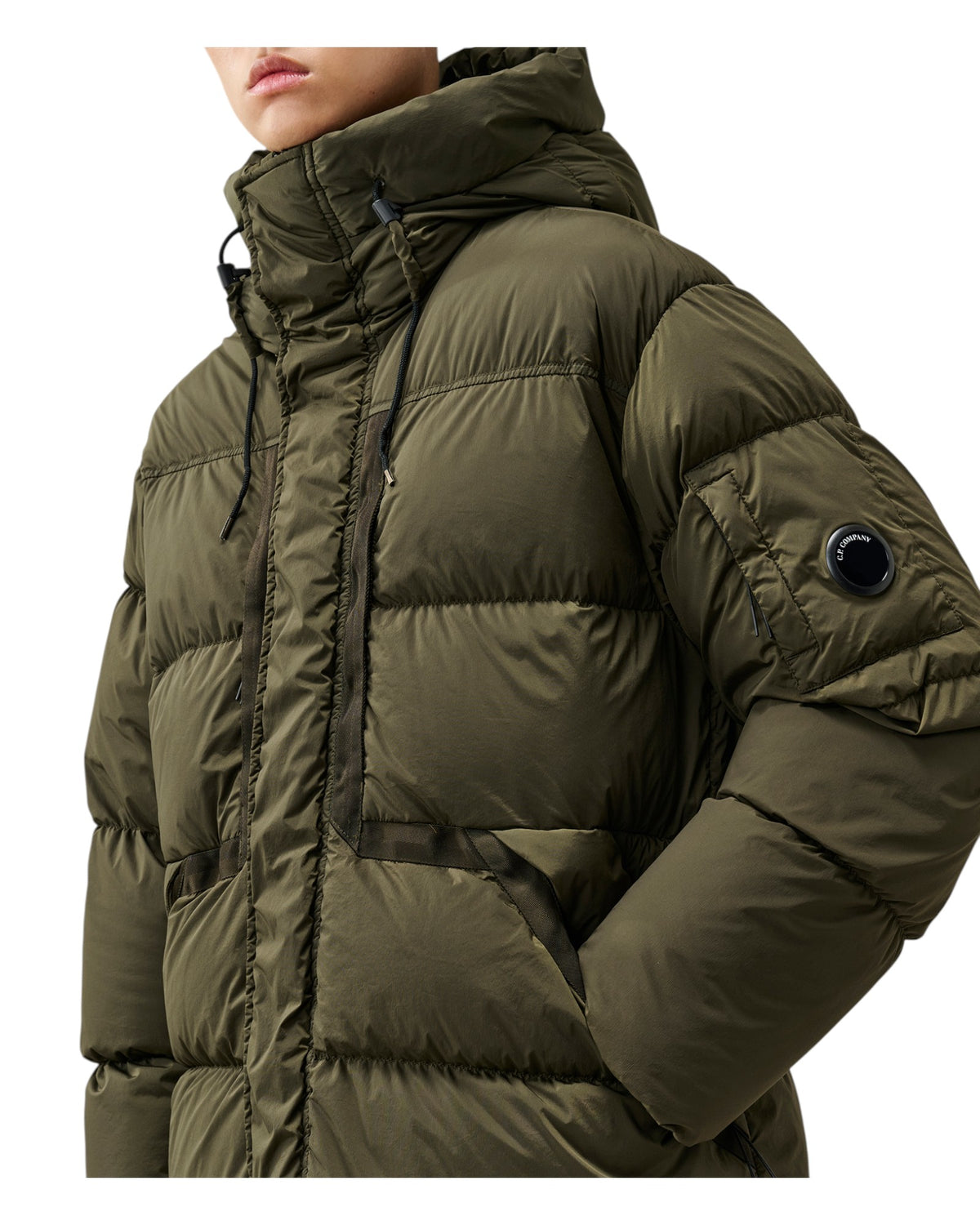 C.P. Company Nycra-R Lens Herren-Daunenmantel olive Bild 4