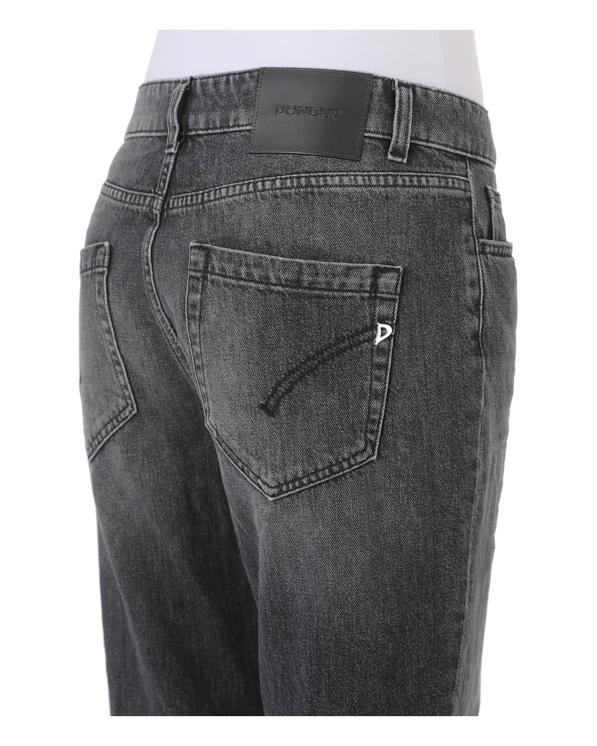 KOONS DENIM PANT WITH JEWEL BUTTONS schwarz - Dondup - MEINFREUDENHAUS