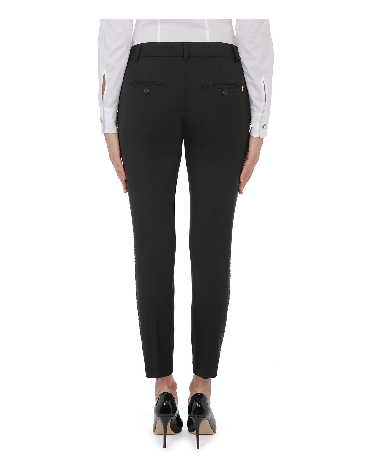 PERFECT PANT WITH RHINESTONE schwarz - Dondup - MEINFREUDENHAUS
