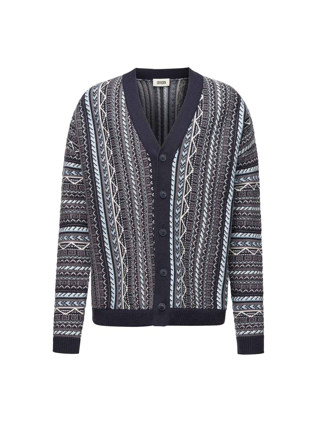 Drykorn Nadir Strickjacke Herren blau Bild 1