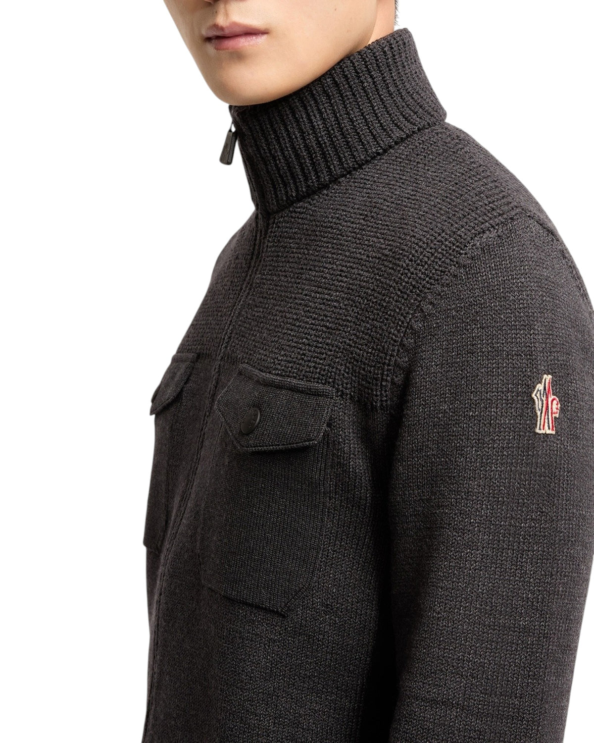 Moncler Cardigan Herren dunkelgrau Bild 4