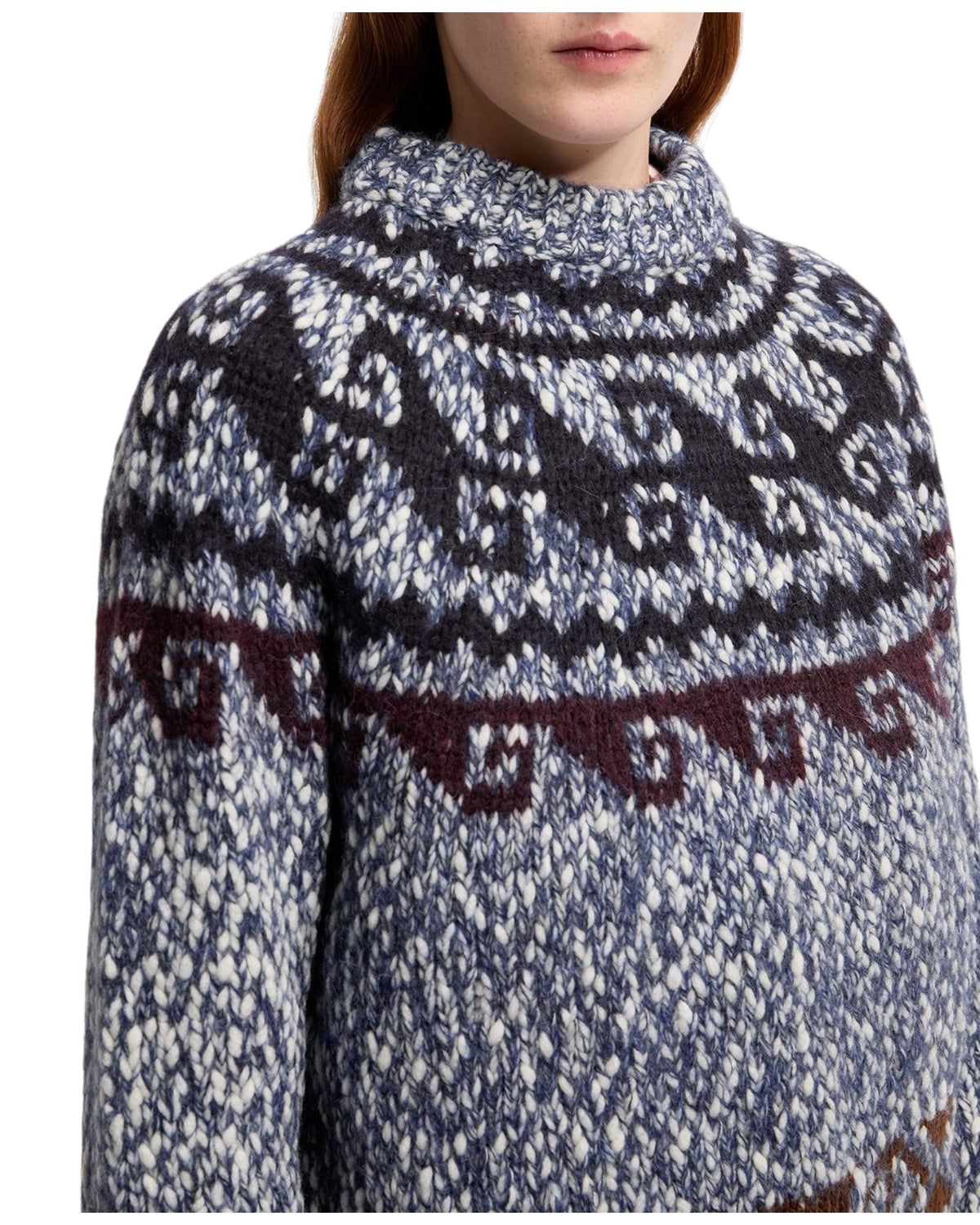 Moncler Crew Neck Pullover Damen dunkelblau Bild 6