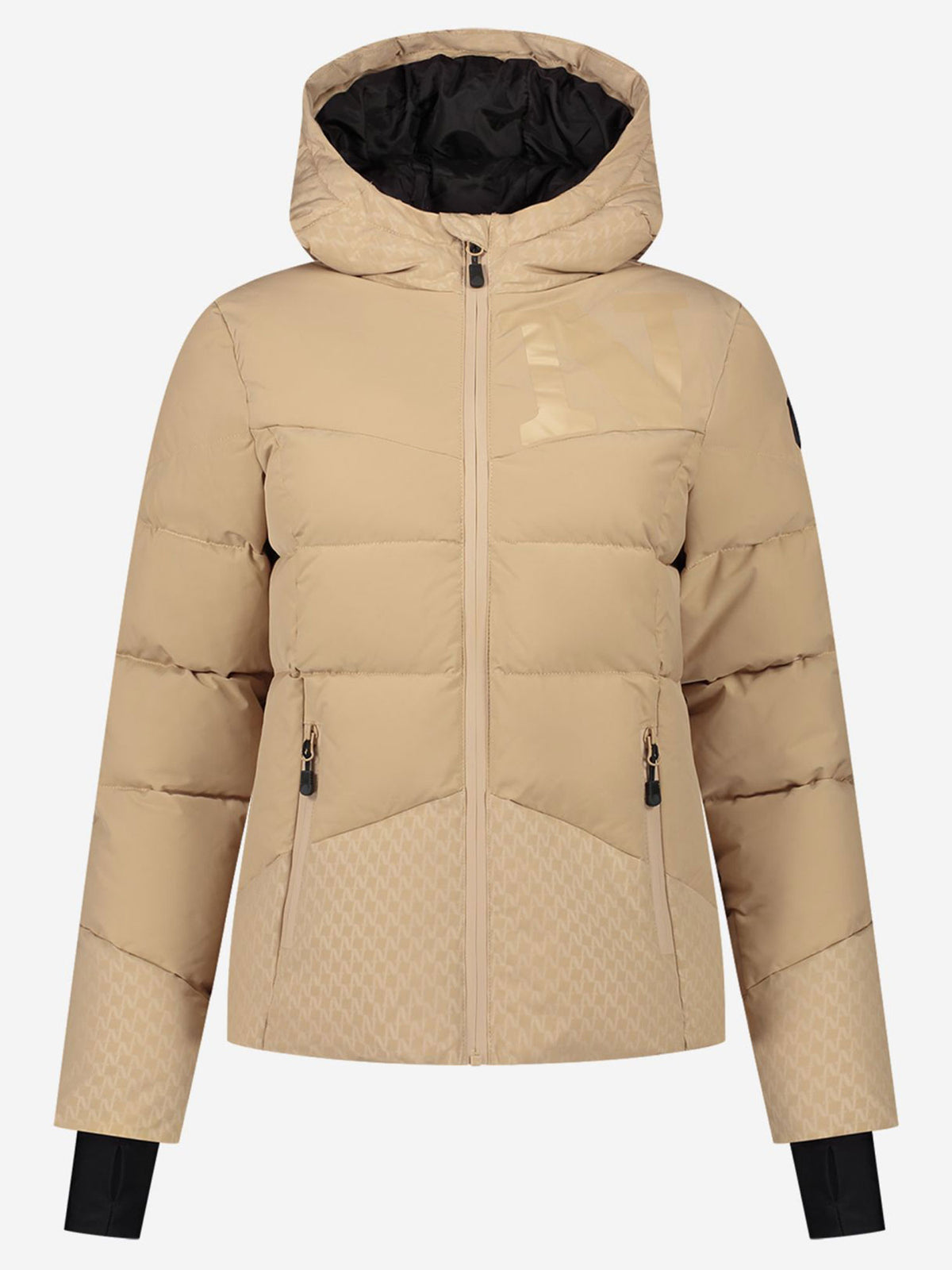 Nikkie Logo Skijacke Damen beige beige Bild 1