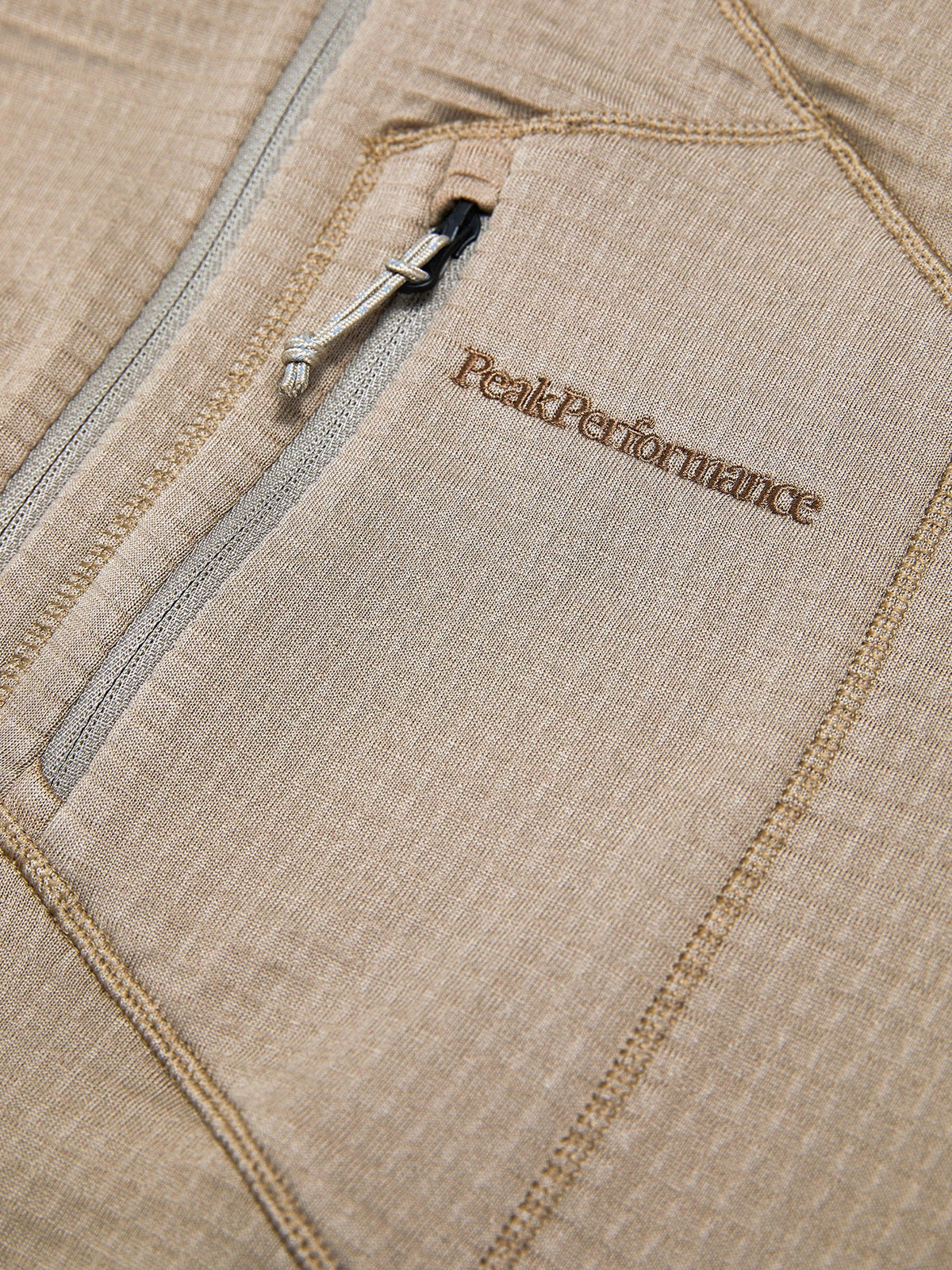 Peak Performance Trail Polartec Zip Hood Baselayer Damen beige beige Bild 3