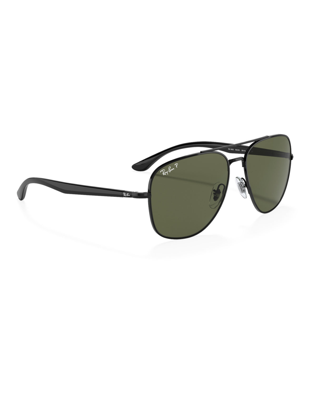 Ray-Ban RB3683 Sonnenbrille Gunmetal / Blau-Grau polarisiert Bild 9