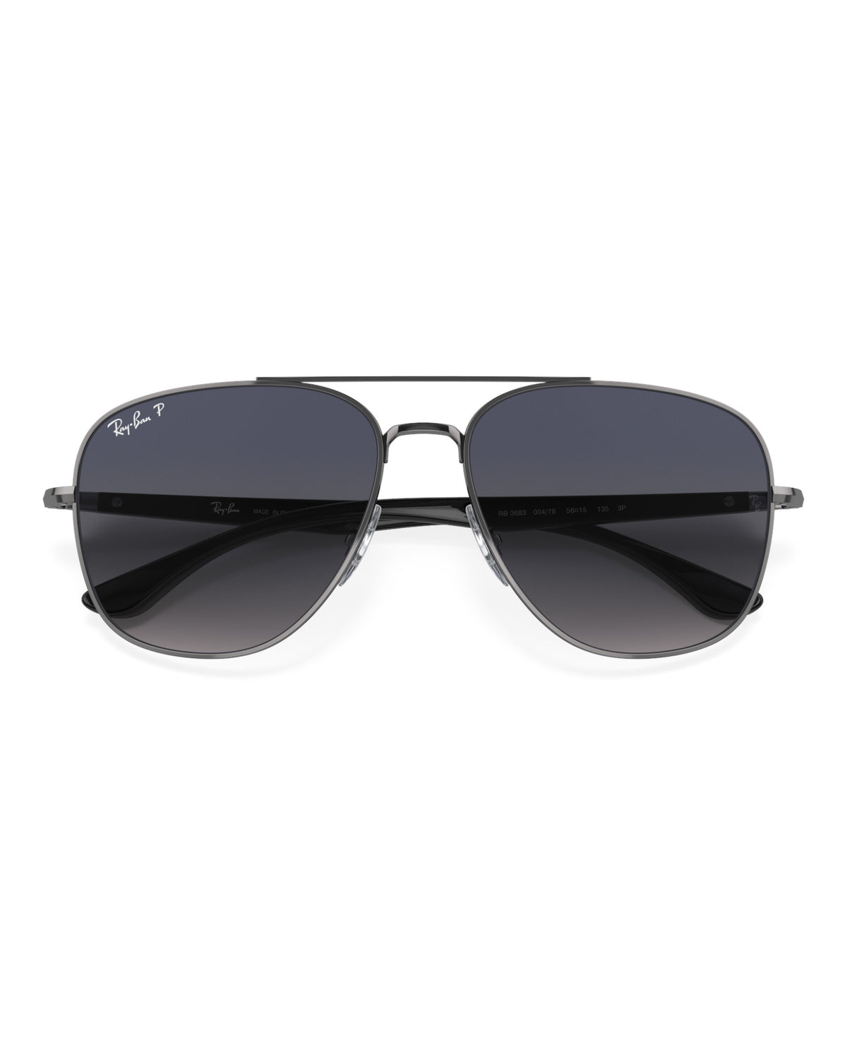 Ray-Ban RB3683 Sonnenbrille Gunmetal / Blau-Grau polarisiert Bild 6