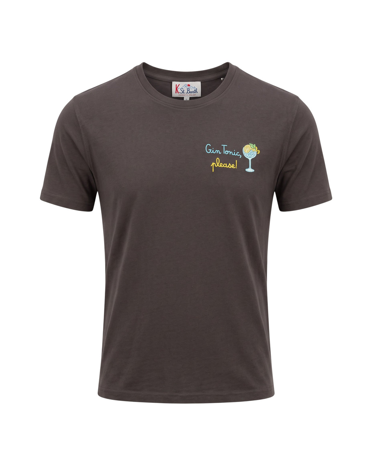 St. Barth Arnott Herren-T-Shirt Glass Gin Please dunkelbraun Bild 2