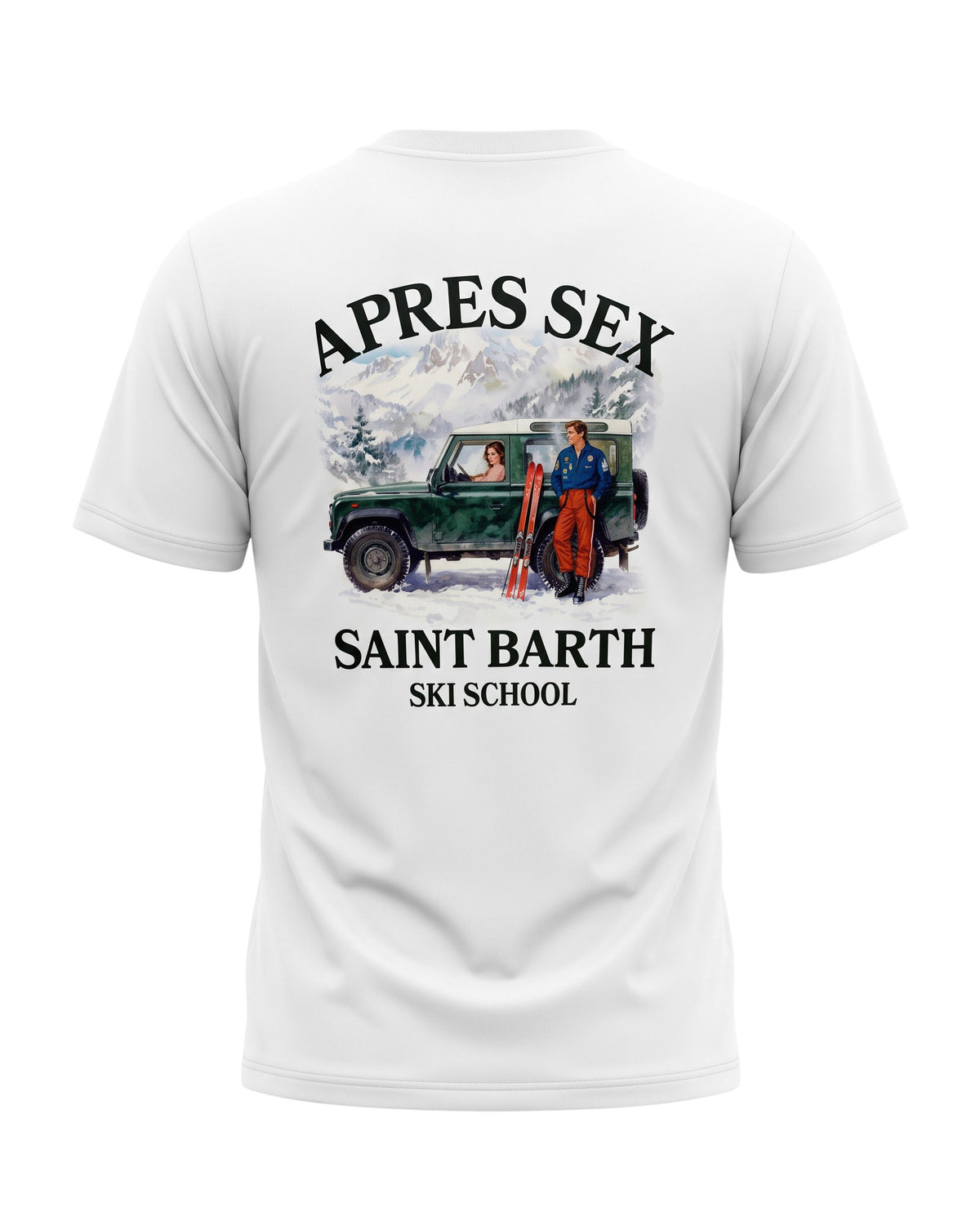 St. Barth Delmar Herren-Oversize-T-Shirt Après Sex Ski Off-White Bild 3