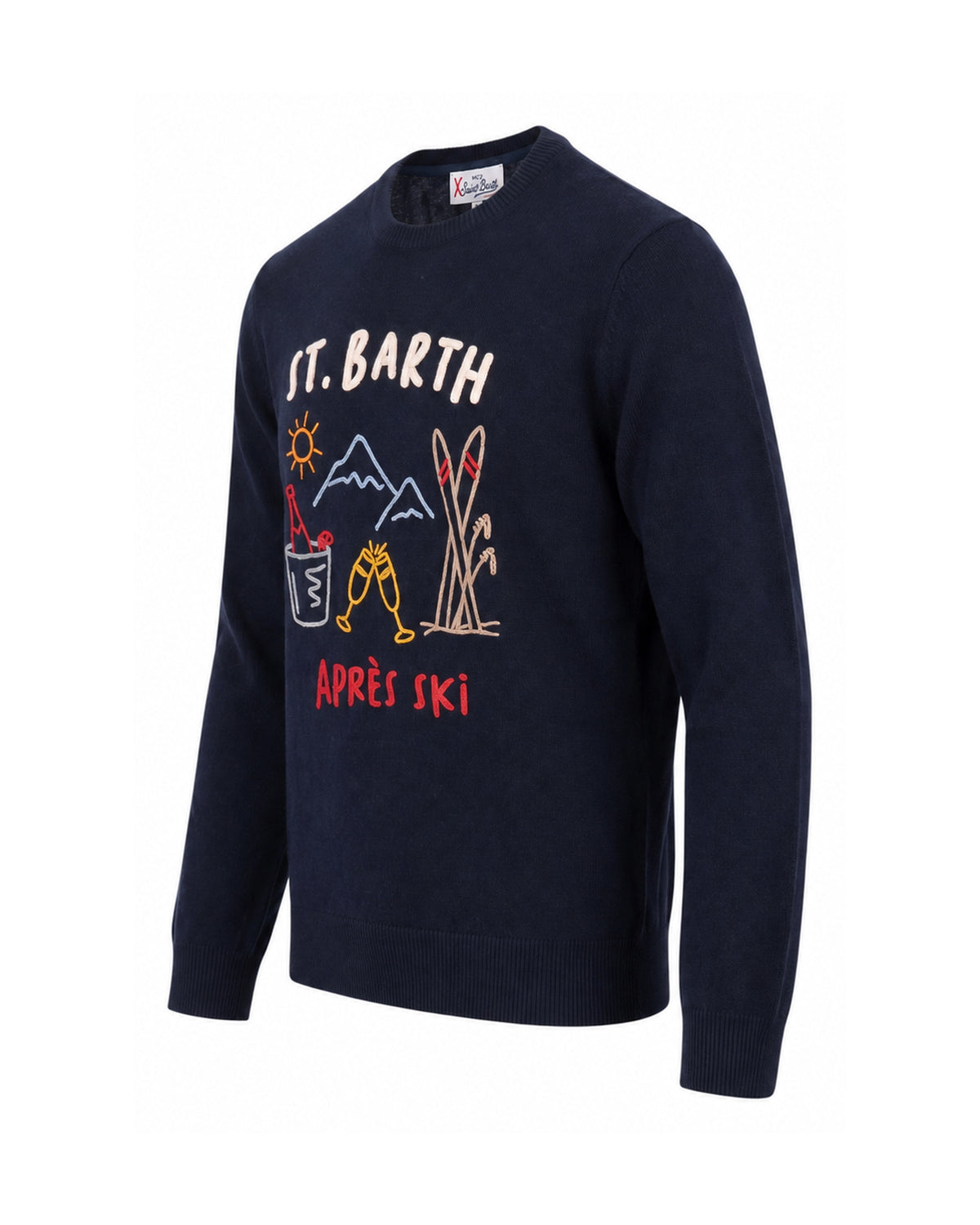 St. Barth Heron Herren-Strickpullover St. Barth Après Ski dunkelblau Bild 1