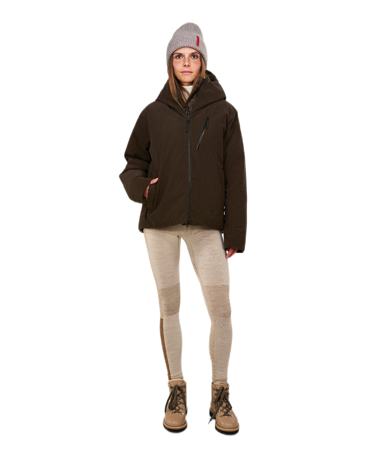 The Mountain Studio D-5 WC Damen-Daunenjacke braun Bild 5