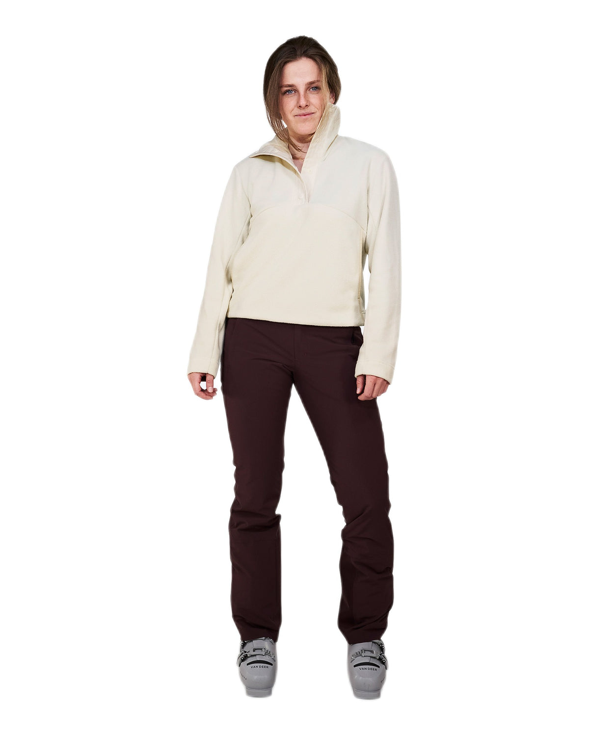The Mountain Studio M-1 W Damen-Fleecepullover – Almond Milk Off-White Bild 1