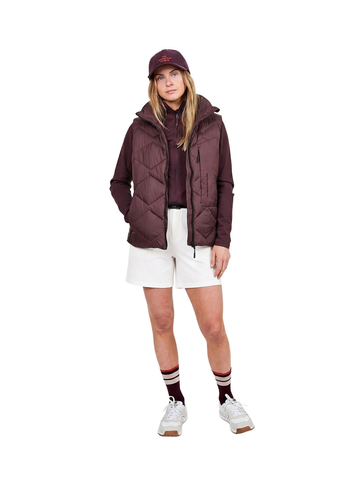 The Mountain Studio V-10 W Weste Damen weinrot weinrot Bild 1