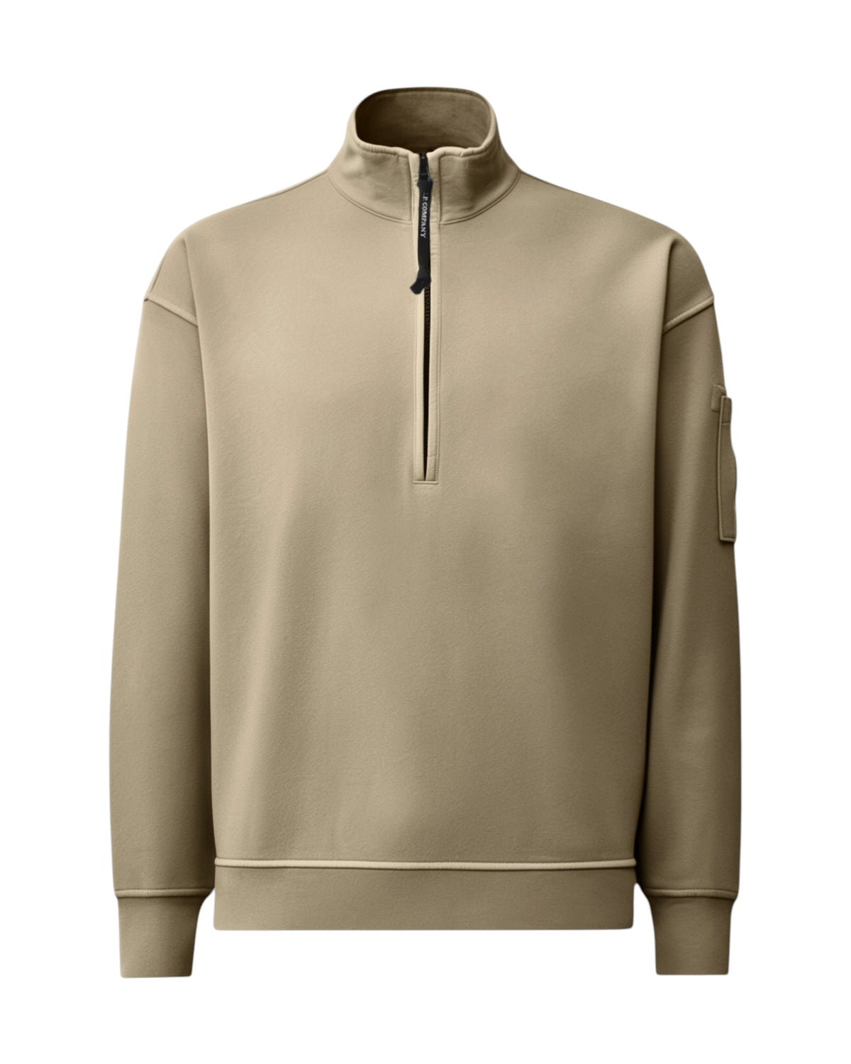 C.P. Company Diagonal Fleece Boxy Lens Herren-Half-Zip-Sweatshirt grau Bild 1