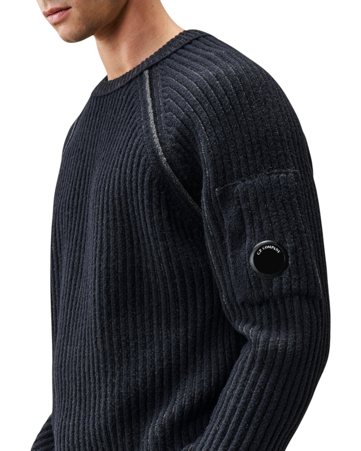 C.P. Company Fleece Knit Herren-Pullover hellgrau Bild 9