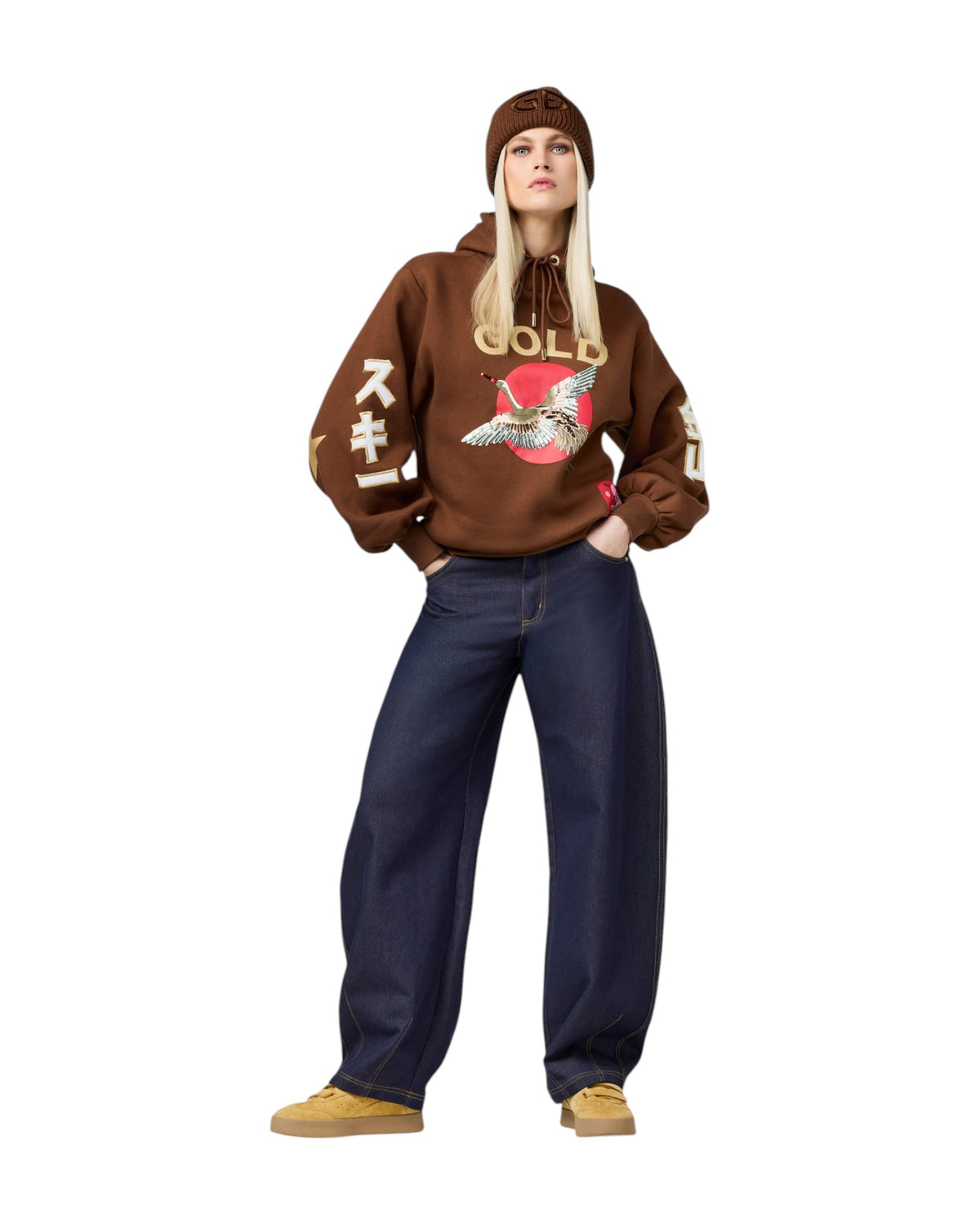 Goldbergh TOBU Damen-Kapuzenpullover dunkelbraun Bild 5