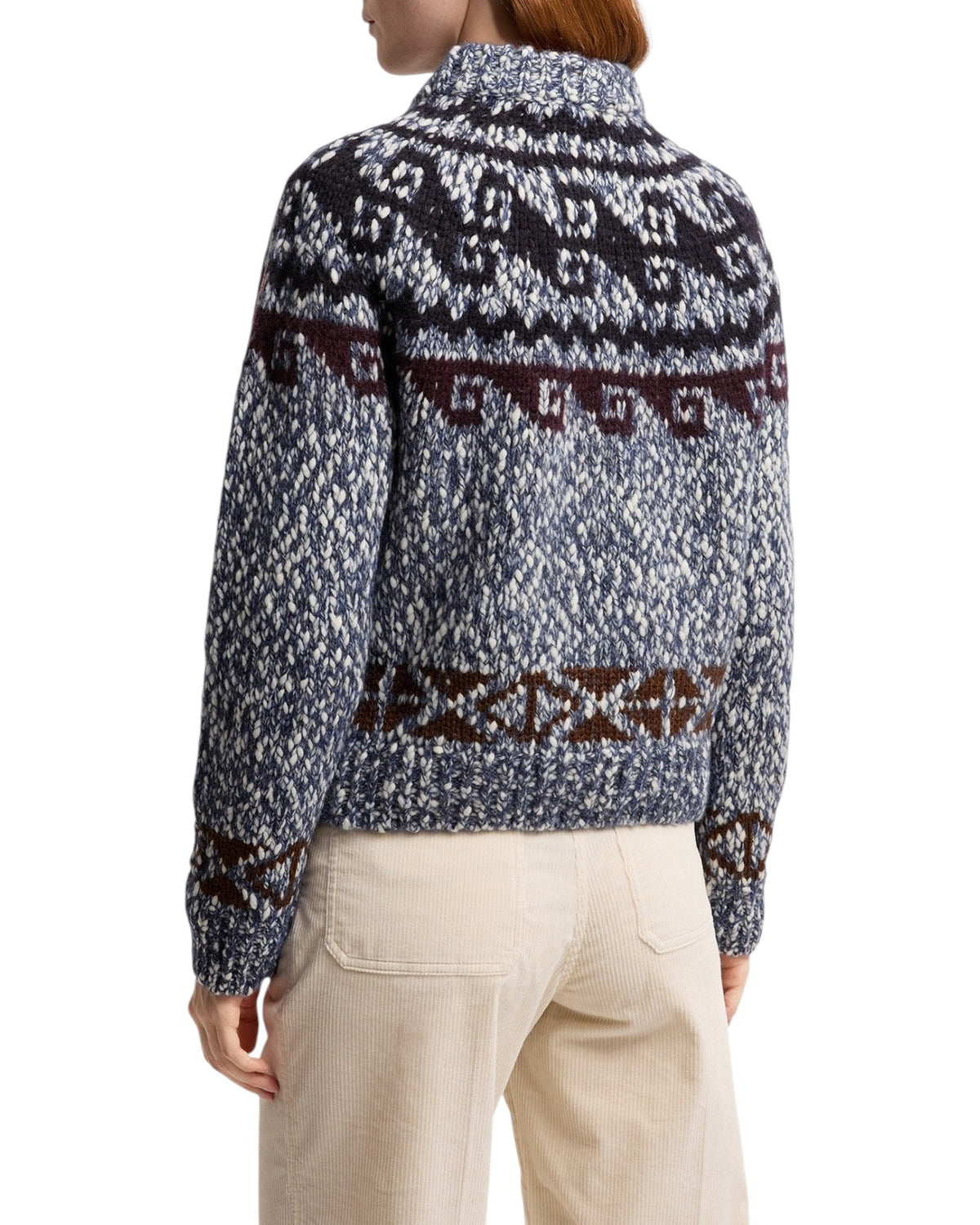 Moncler Crew Neck Pullover Damen dunkelblau Bild 5