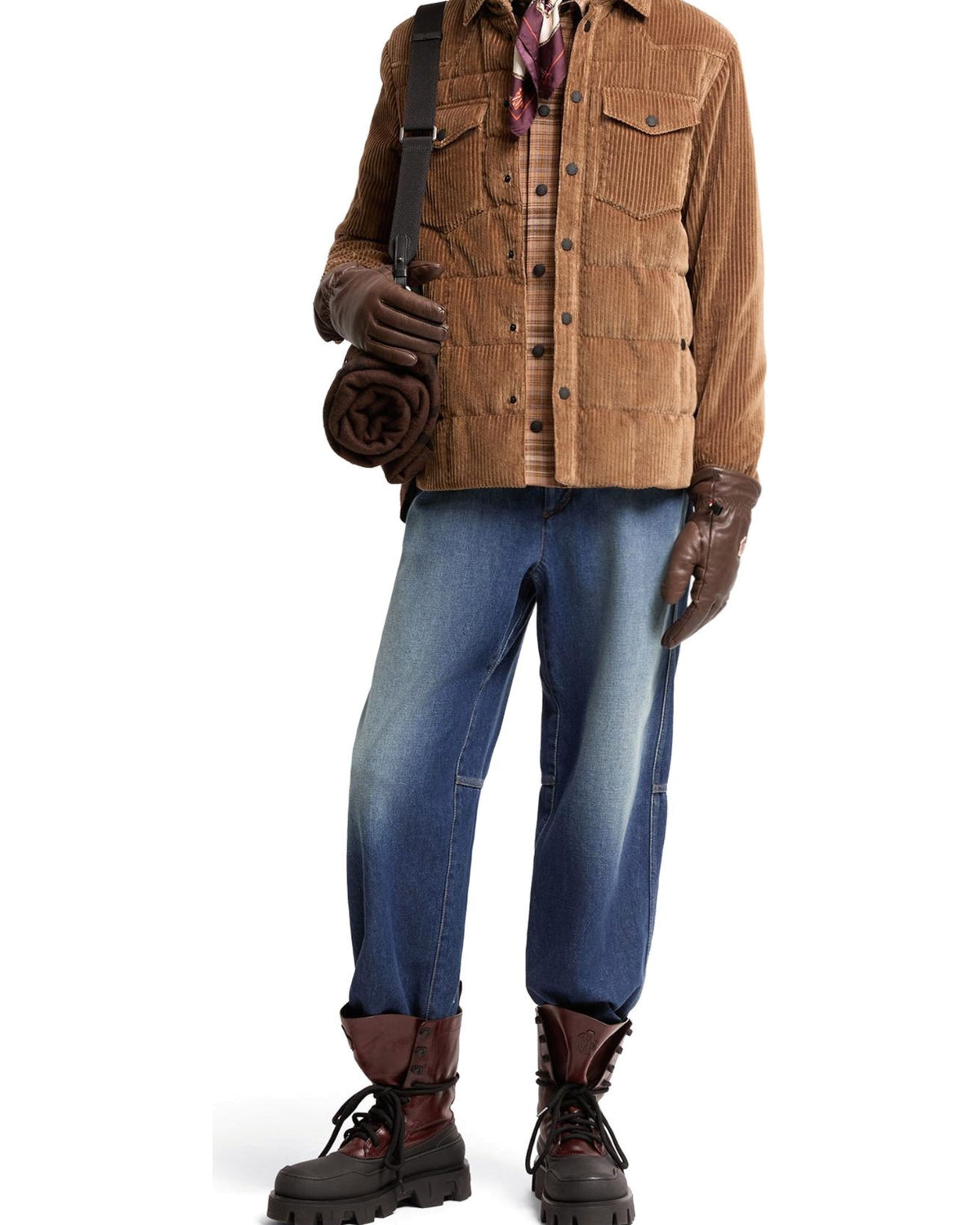 Moncler GELT Herren-Daunenhemdjacke Bronze Bild 2