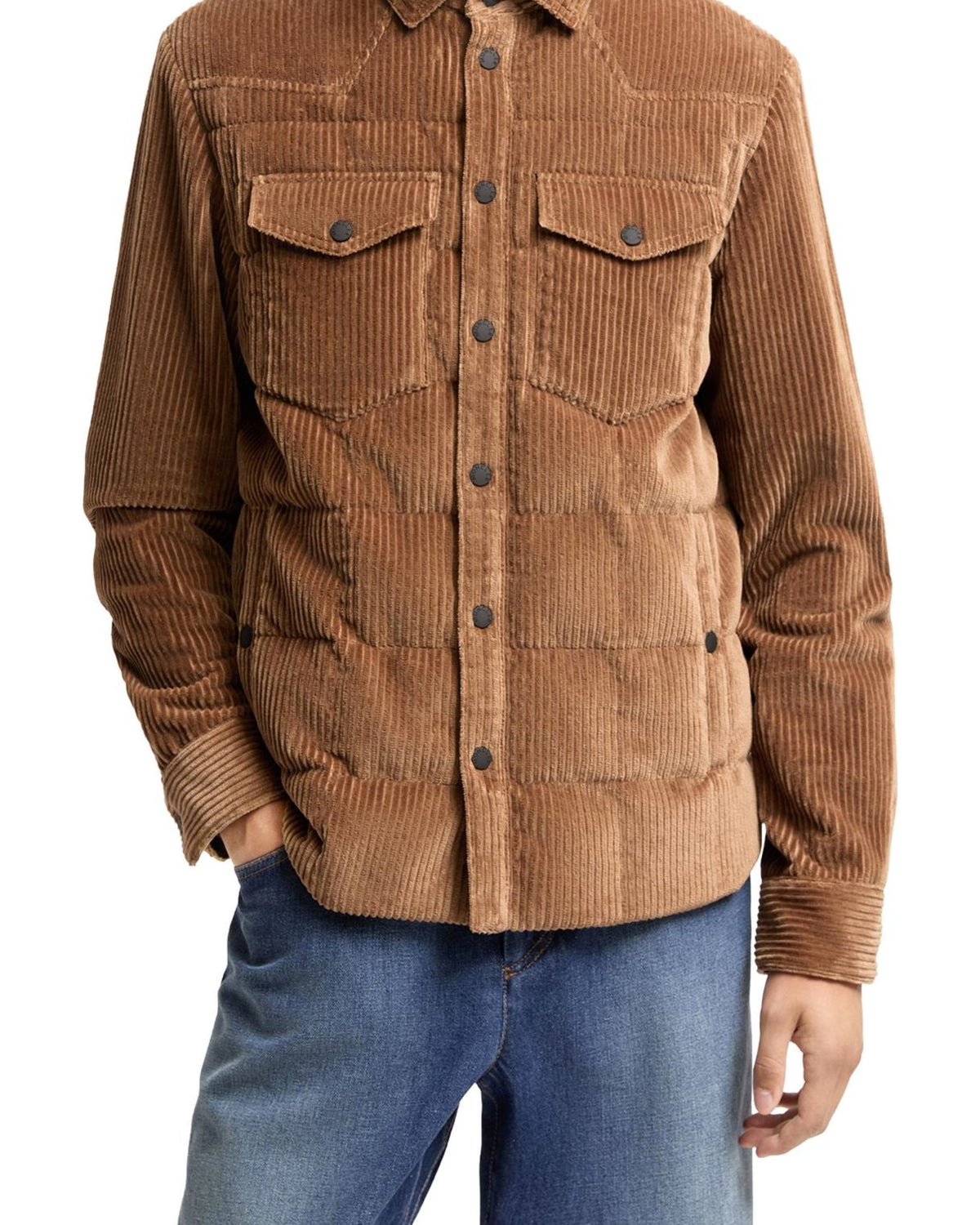 Moncler GELT Herren-Daunenhemdjacke Bronze Bild 4