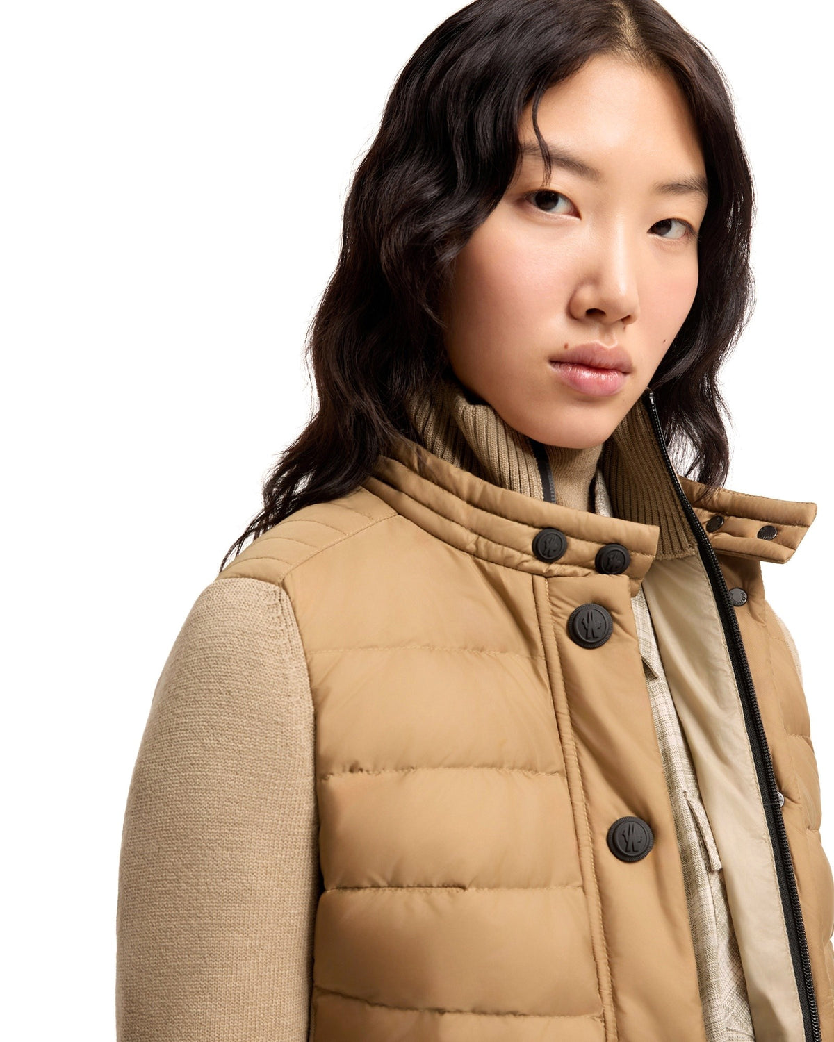Moncler GRENOBLE Damen-Daunenstrickjacke Beige Bild 6