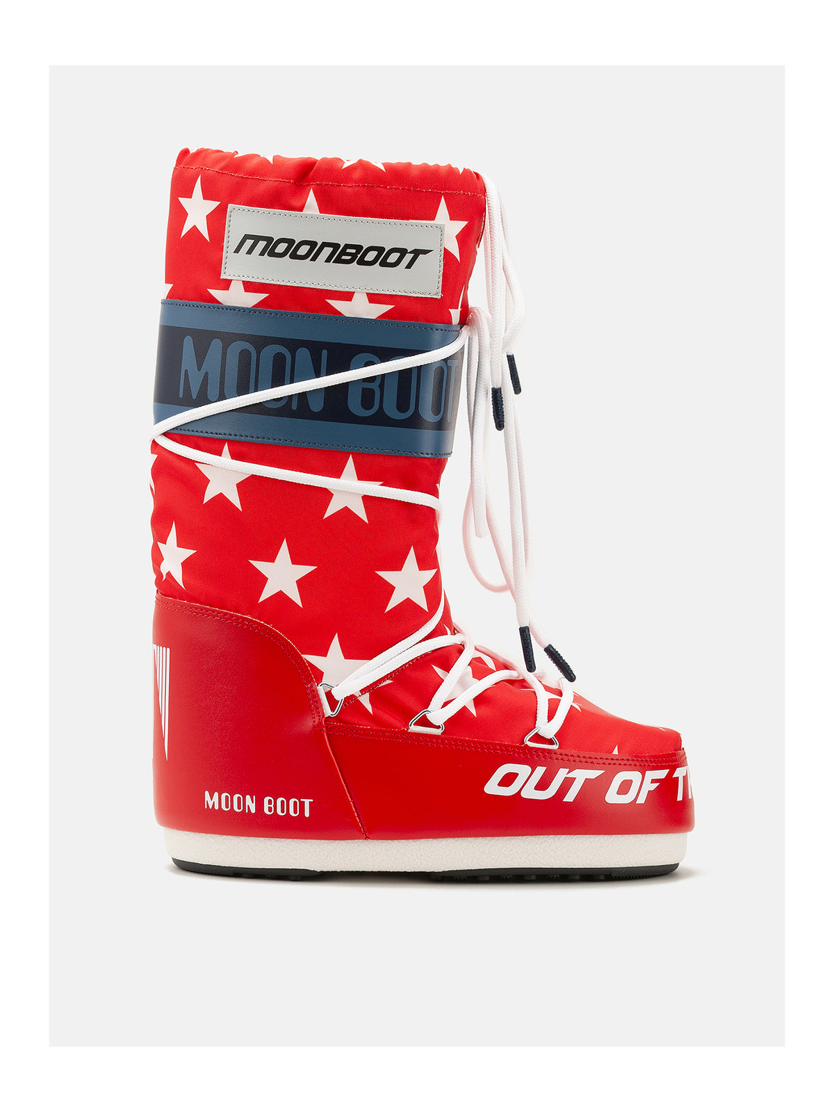 Moon Boot Icon Retrobiker Winterboot Damen rot/weiss rot/weiss Bild 1