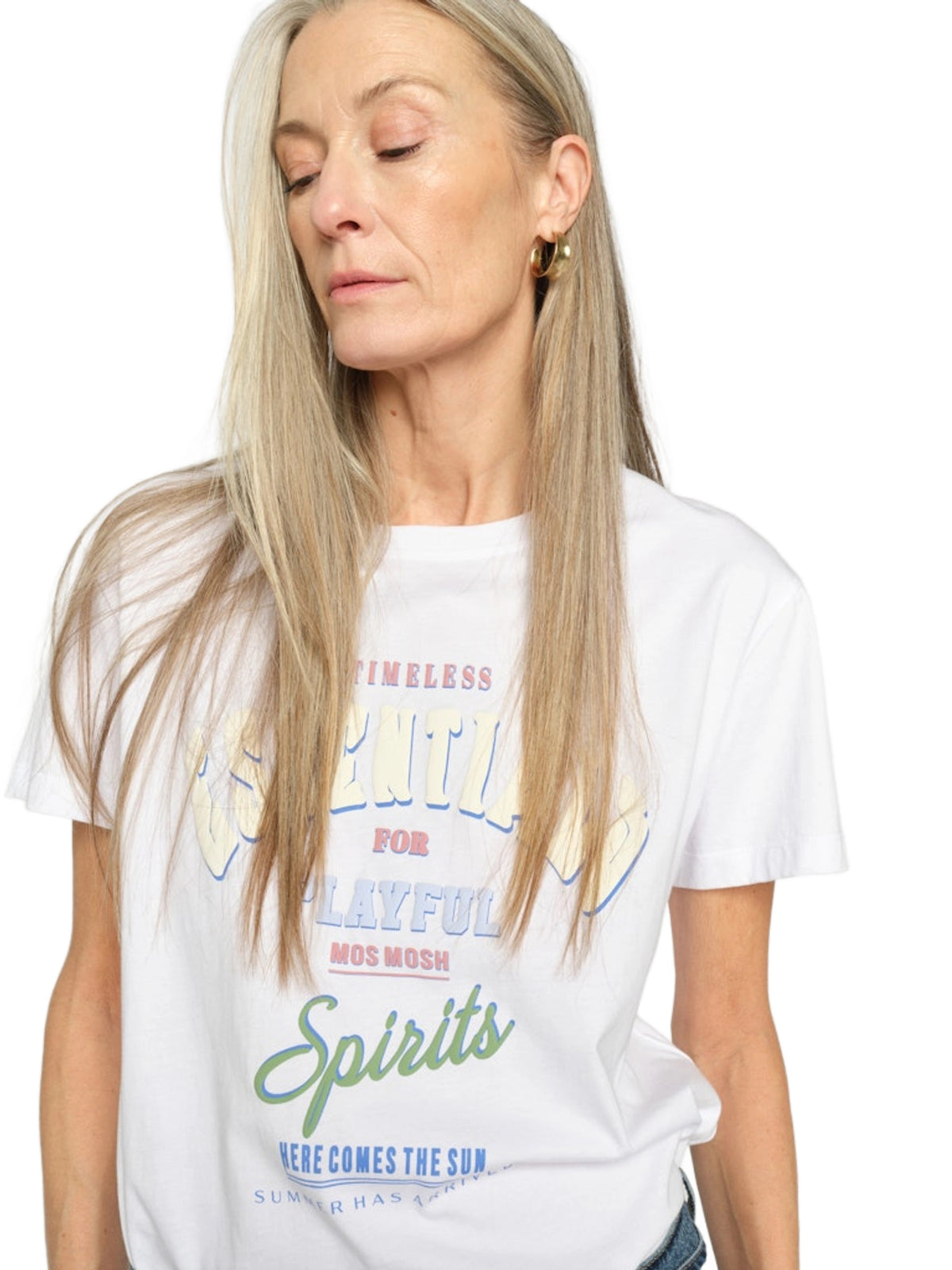 MOS MOSH Raft O-SS Tee T-Shirt Damen weiß weiss Bild 3
