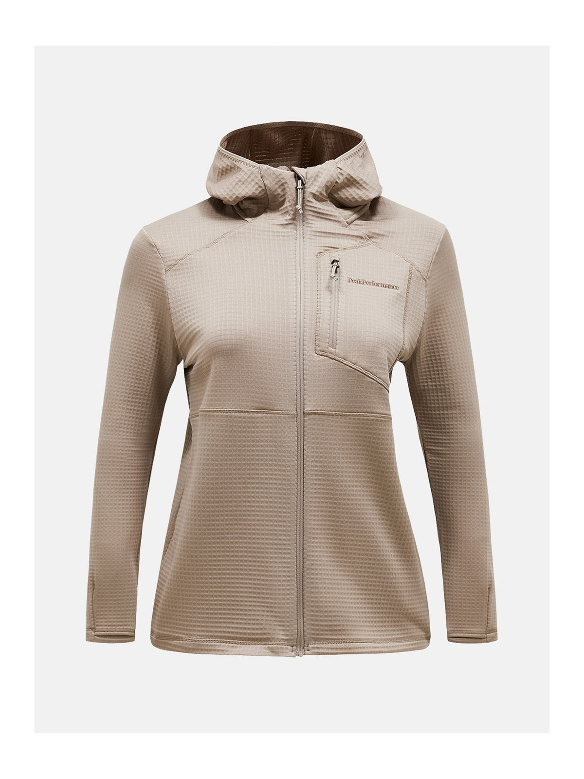 Peak Performance Trail Polartec Zip Hood Baselayer Damen beige beige Bild 1