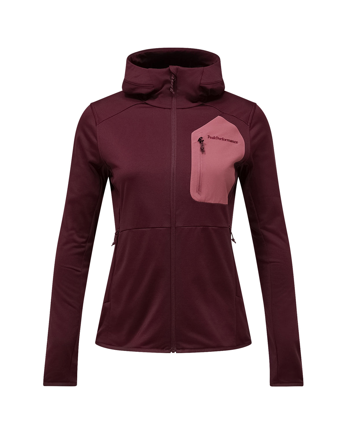 Peak Performance Utility Light Zip Hood Damen-Fleecejacke weinrot Bild 1
