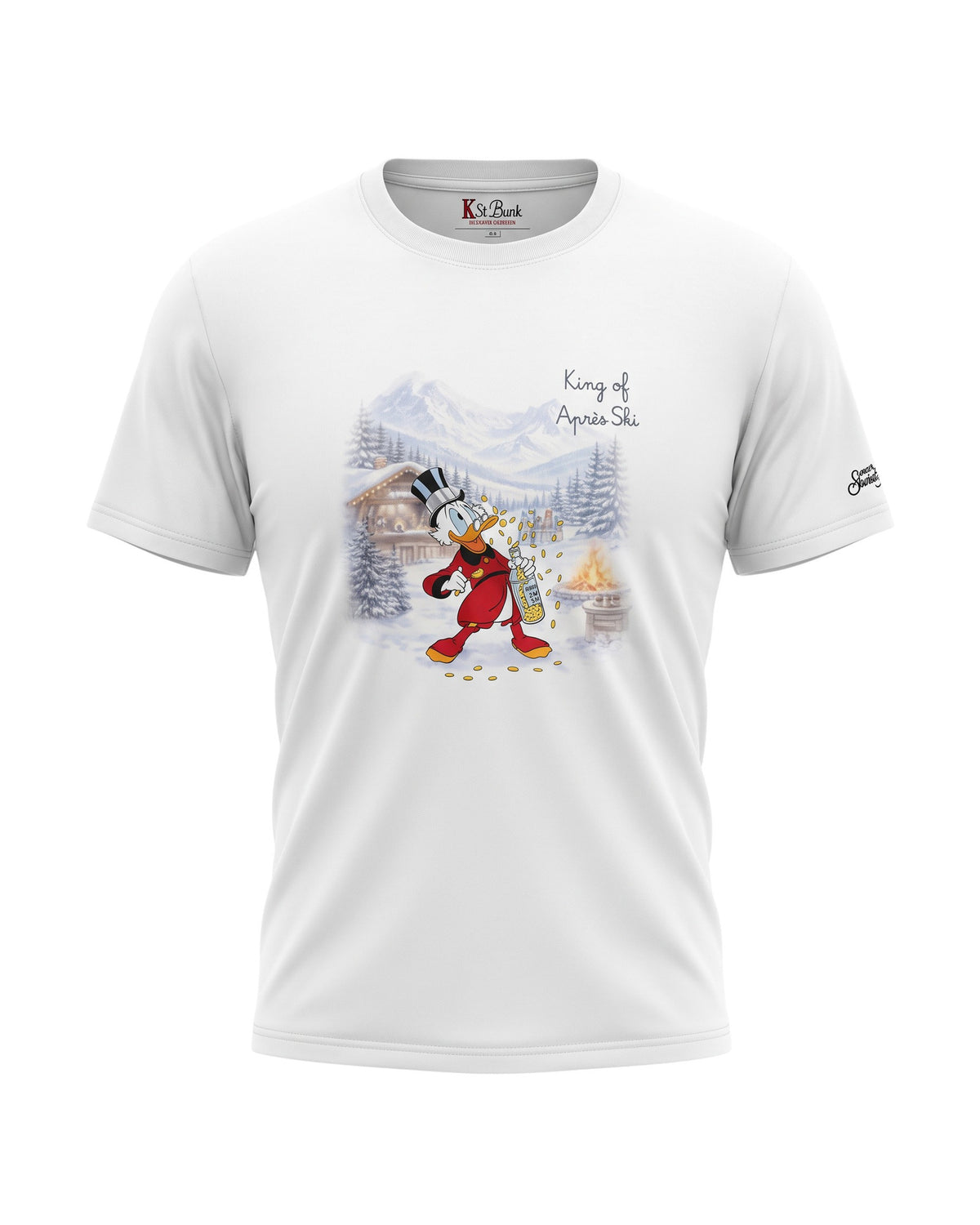 St. Barth Arnott Warm Herren-T-Shirt Scrooge Après King Off-White Bild 2