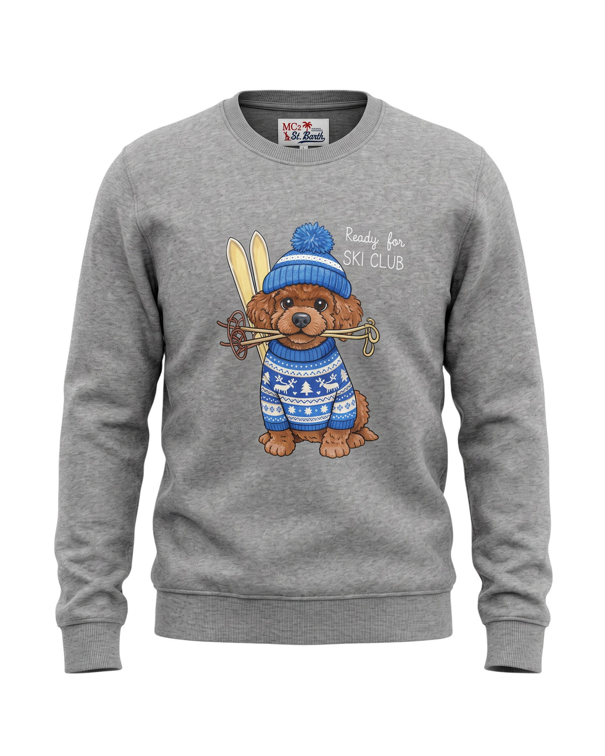St. Barth Hutton Jungen-Sweatshirt Poodle Ski hellgrau Bild 1