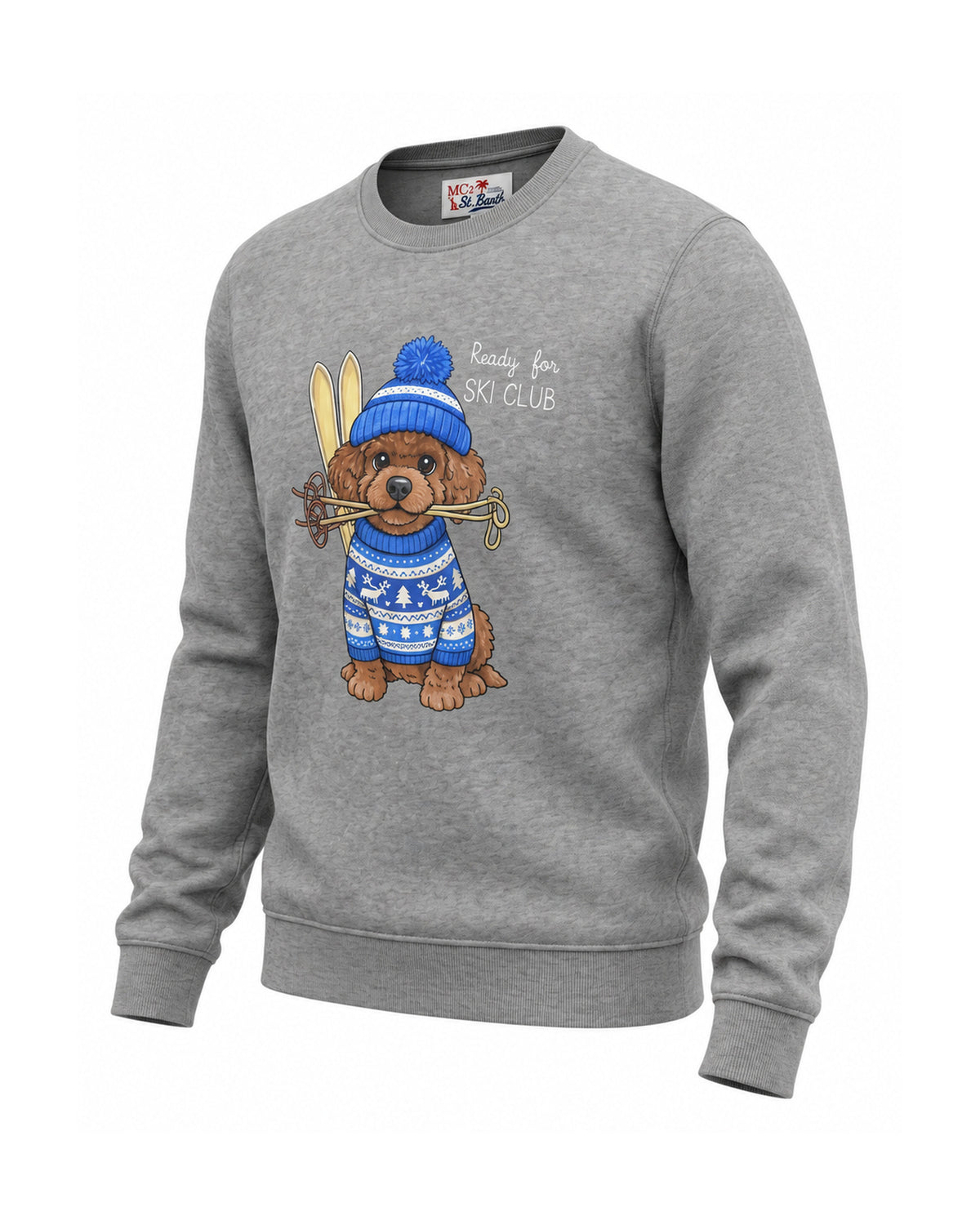 St. Barth Hutton Jungen-Sweatshirt Poodle Ski hellgrau Bild 2