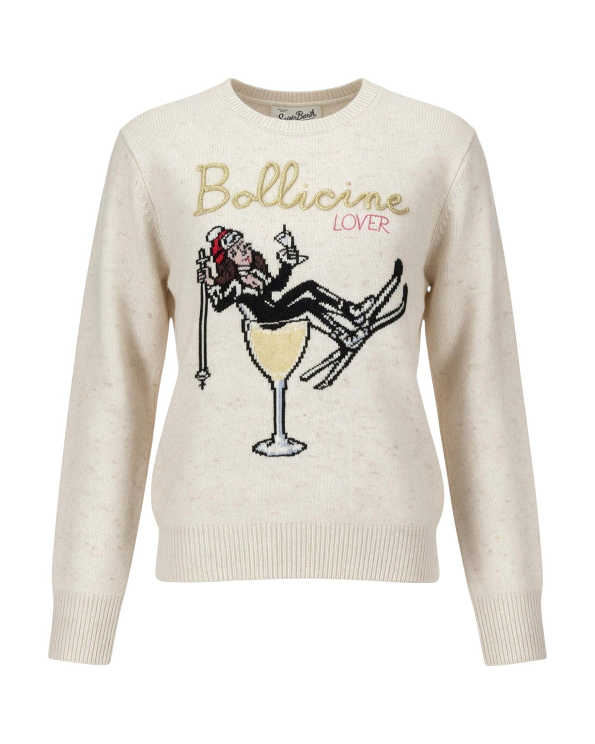 St. Barth New Queen Damen-Strickpullover Bollicine Girl Off-White Bild 1