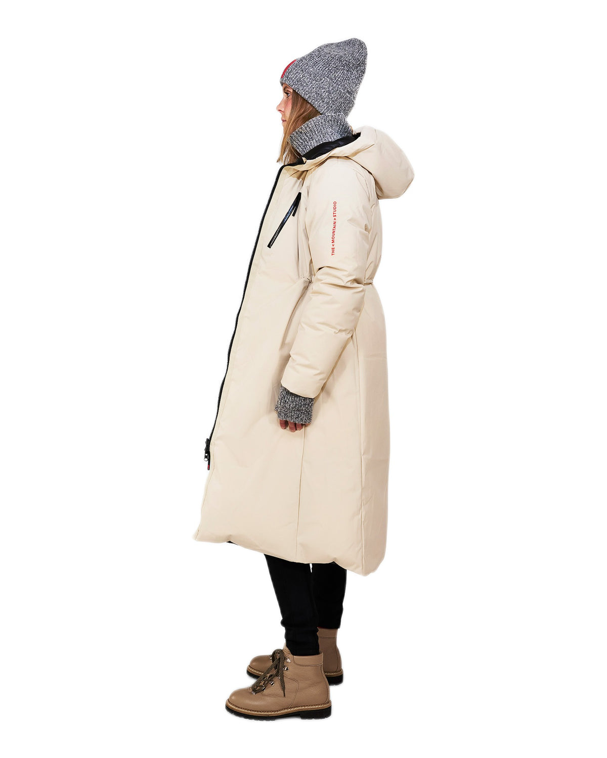 The Mountain Studio A-8 WR Damen-Daunenmantel beige Bild 10