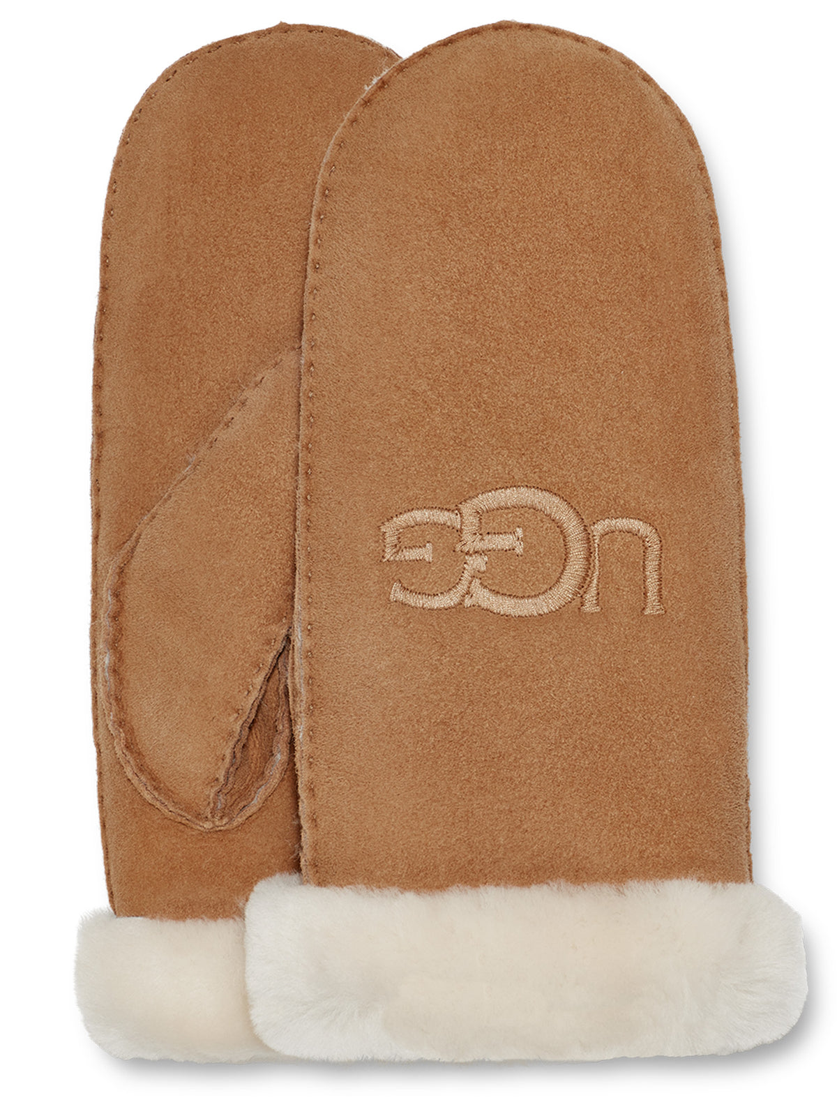 SHEEPSKIN EMBROIDER MITTEN braun Bild 1